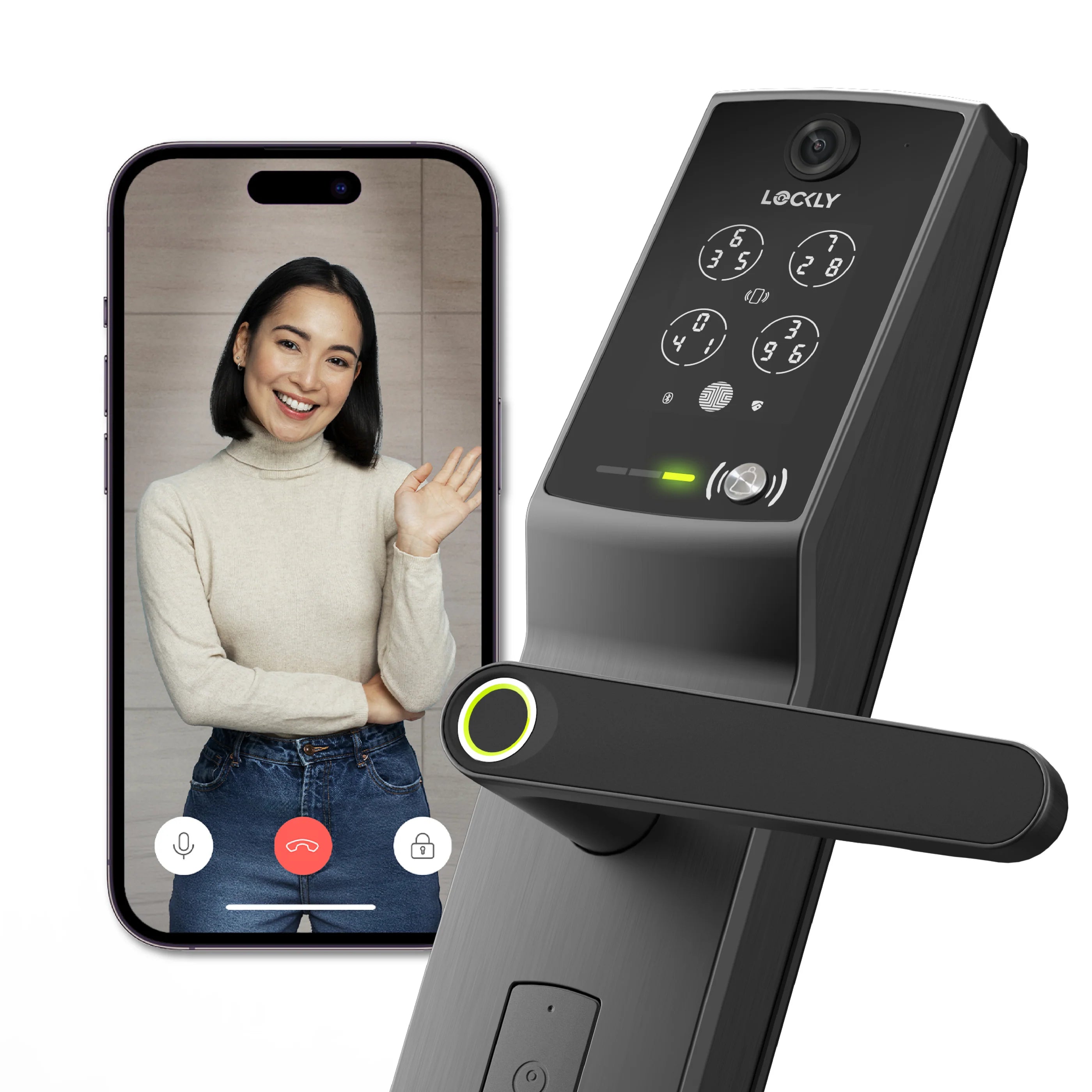 Lockly Vision Lux Pro Video Doorbell Smart Lock (SG) with LED display